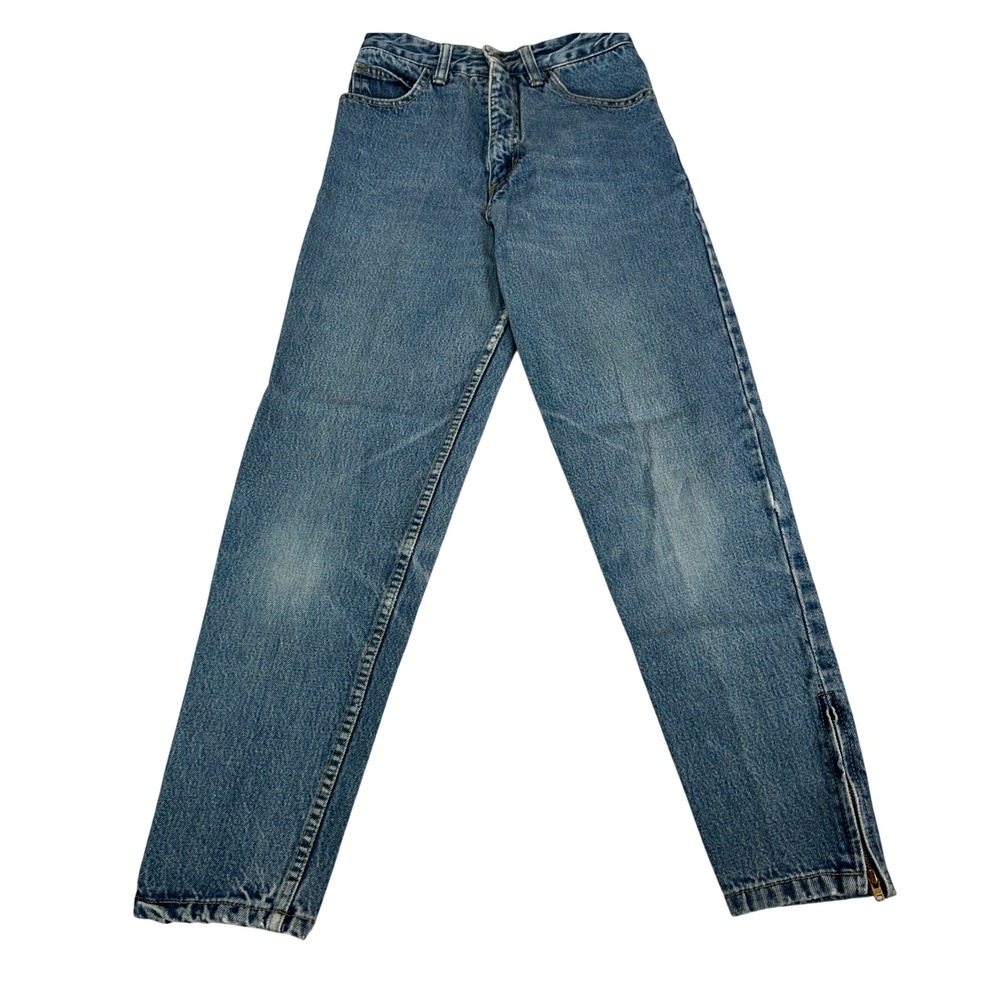 Vintage 80s/90s Georges Marciano Guess High Waisted Ankle Zip Jeans Blue Size 27